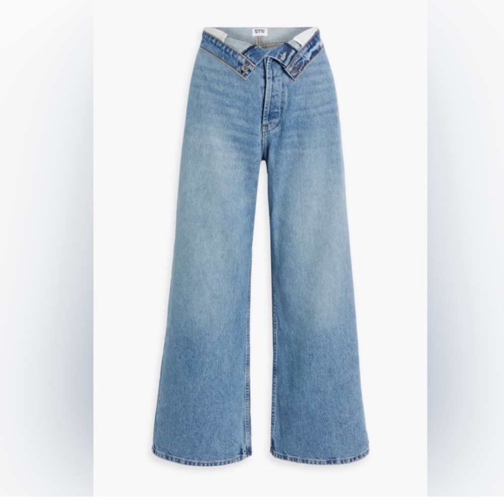 NWT EB Denim Madison Baggy Wide Leg 100% Cotton Made in USA Jeans in Luca
